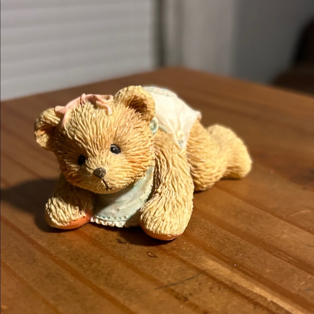 Cherished Teddies Tan and Cream Figurine